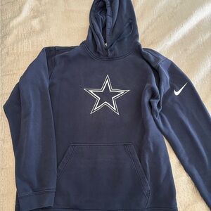Nike Men's Dark Blue Hoodie with Star Emblem